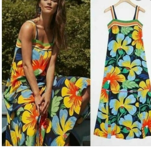 NWT Maeve floral maxi dress anthro - Picture 2 of 10